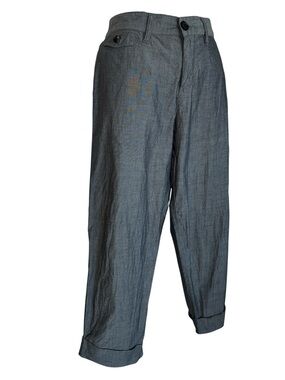 Joe's Jeans cotton pants, women 30, Gray, straight leg, pockets, cropped EUC